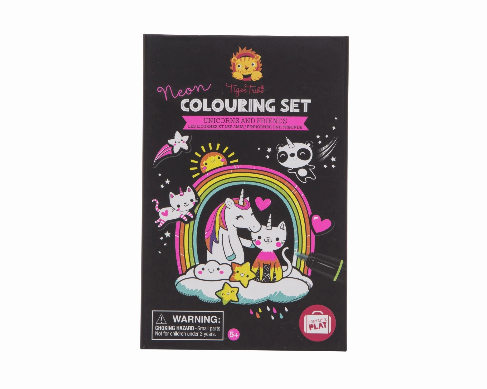 Tiger Tribe Neon Colouring Set Unicorns And Friends