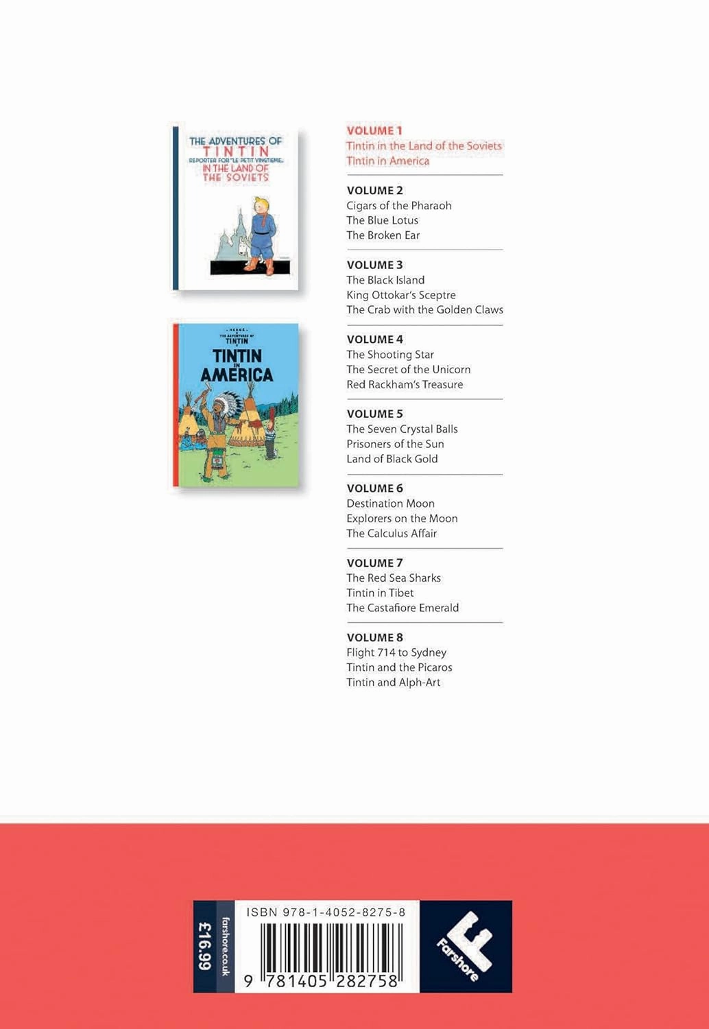 Tintin The Adventures of Tintin Volume 1 Story Book for ages 7 