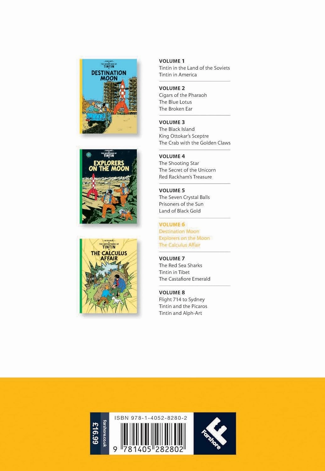 Tintin The Adventures of Tintin Volume 6 Story Book for ages 7 