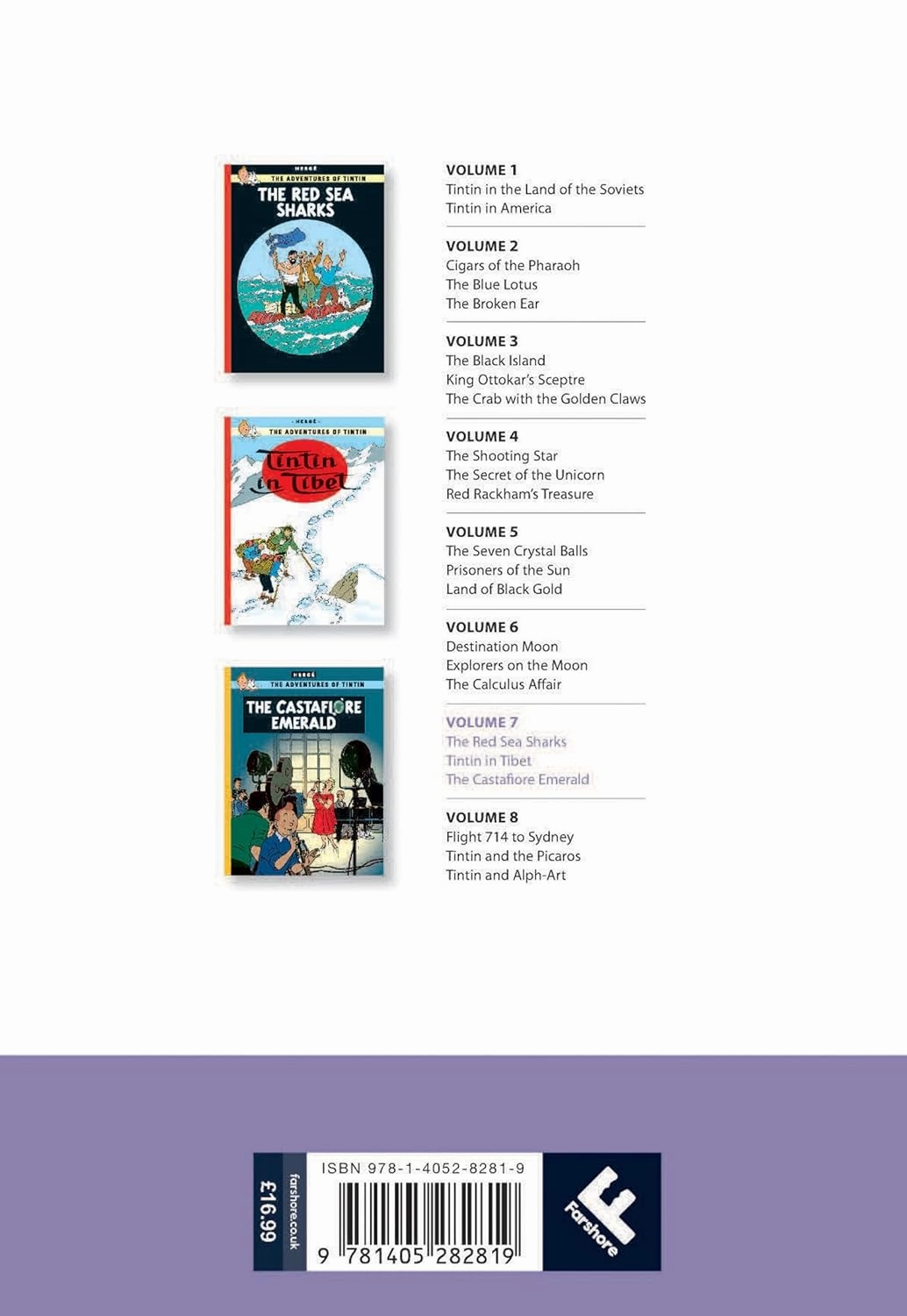 Tintin The Adventures of Tintin Volume 7 Story Book for ages 7 