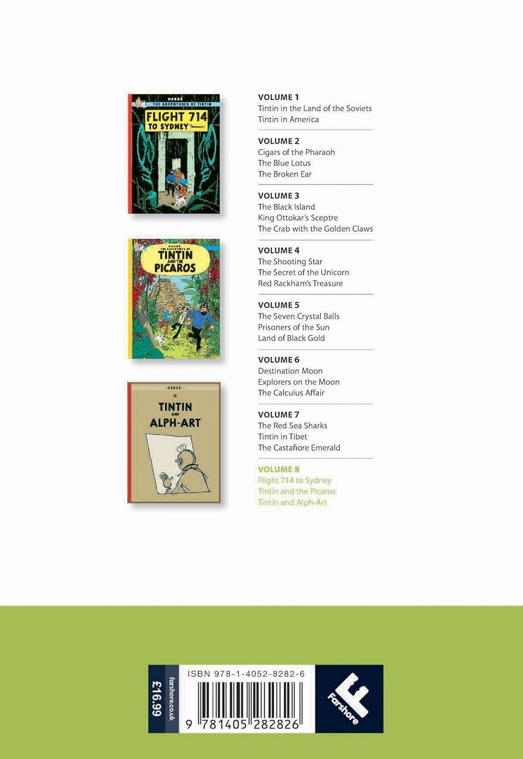 Tintin The Adventures of Tintin Volume 8 Story Book for ages 7 