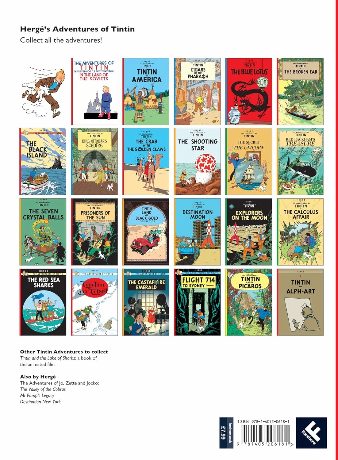 Tintin The Black Island Story Book for ages 7 