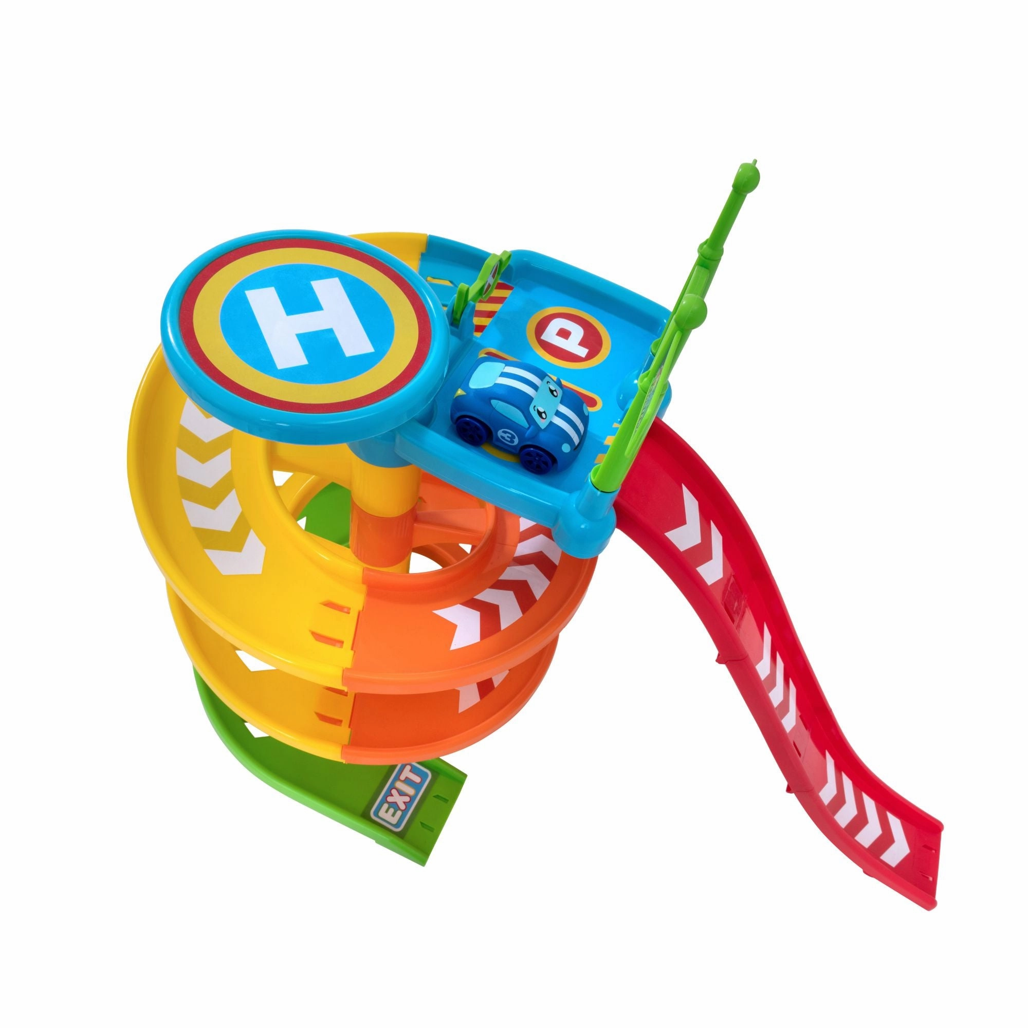 Tiny Teamsterz Spiral Raceway Launcher | Includes 1 Soft Touch Car