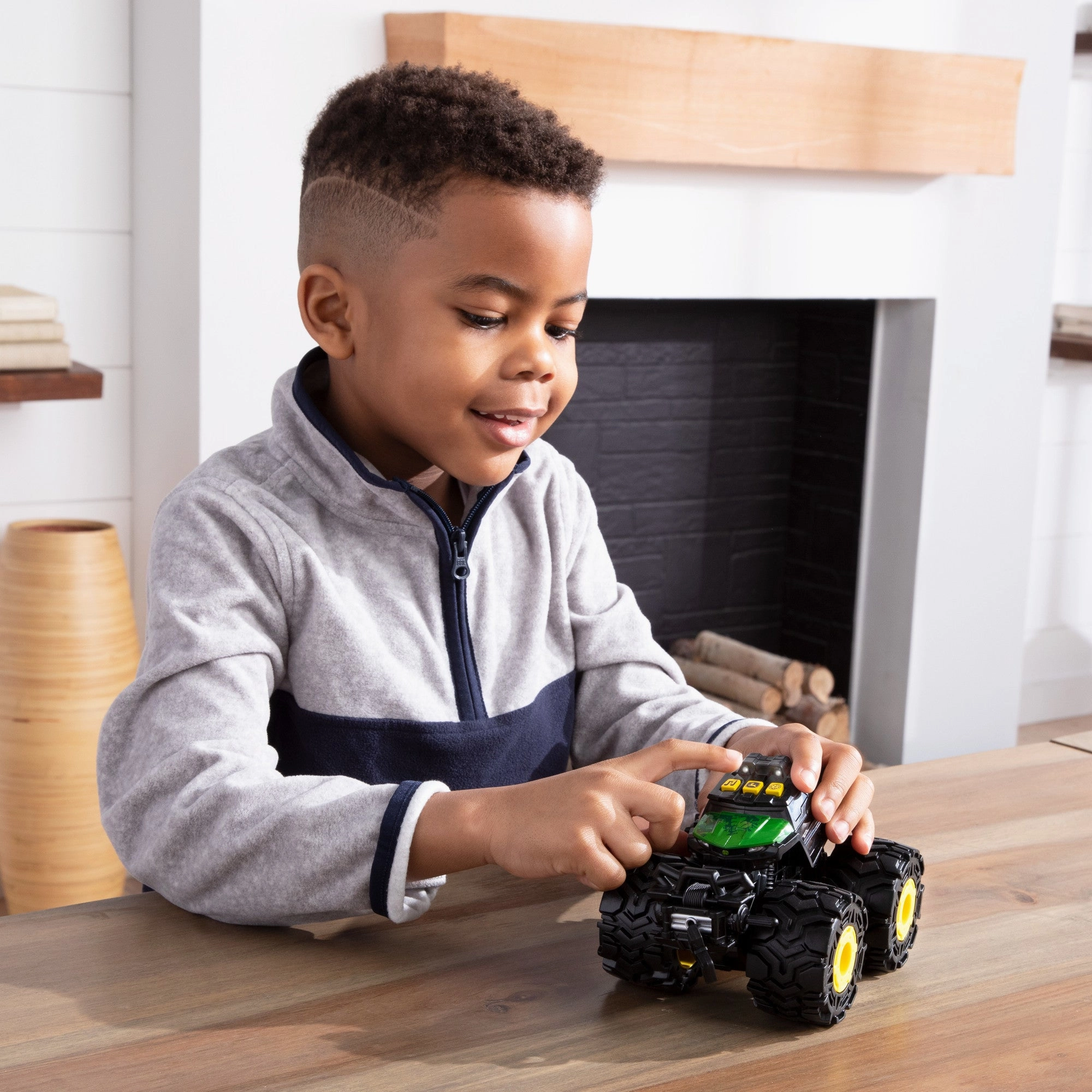 TOMY John Deere Kids 6 Inch Monster Treads Lights & Sounds Vehicle Gator