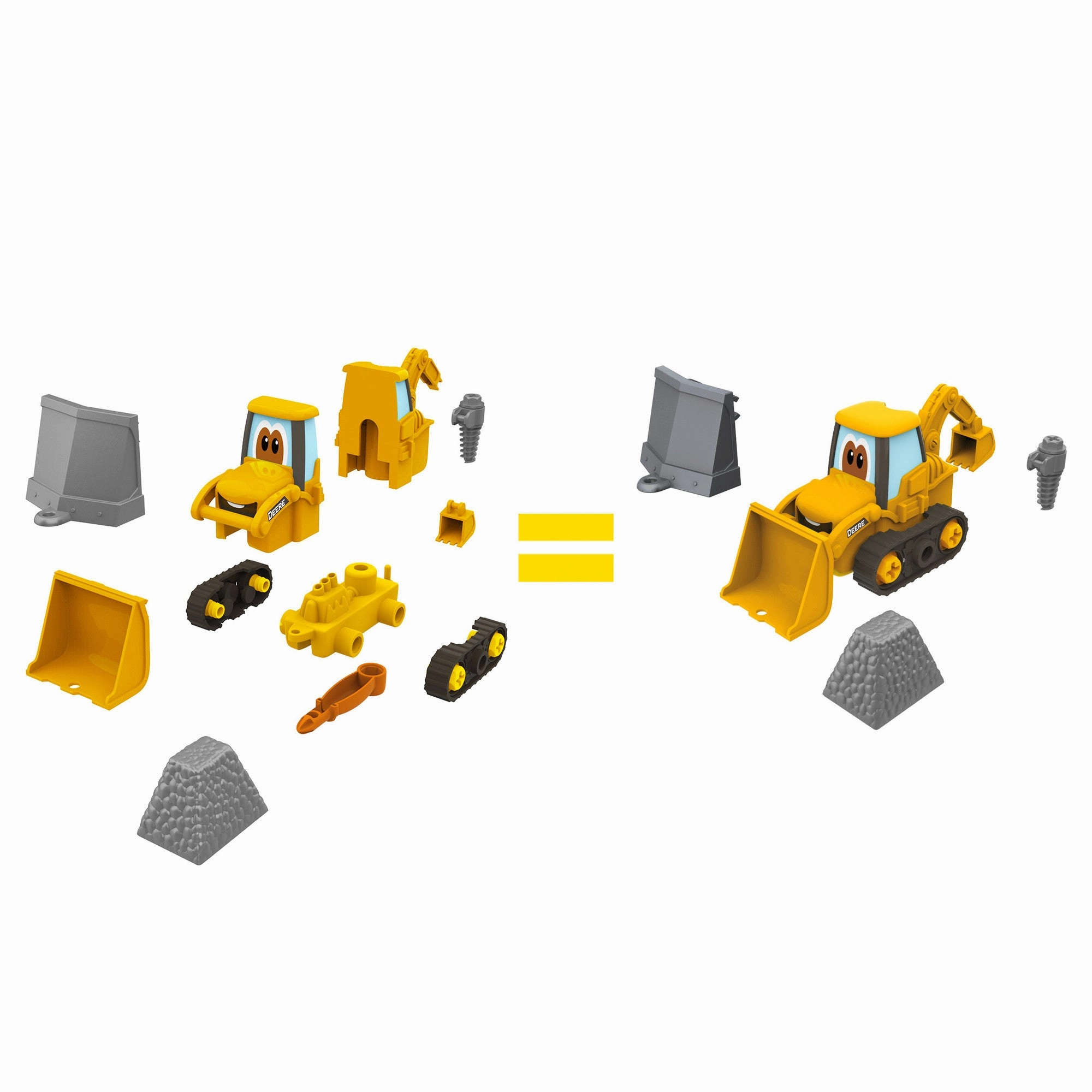 TOMY John Deere Kids Build-A-Buddy Backhoe Loader