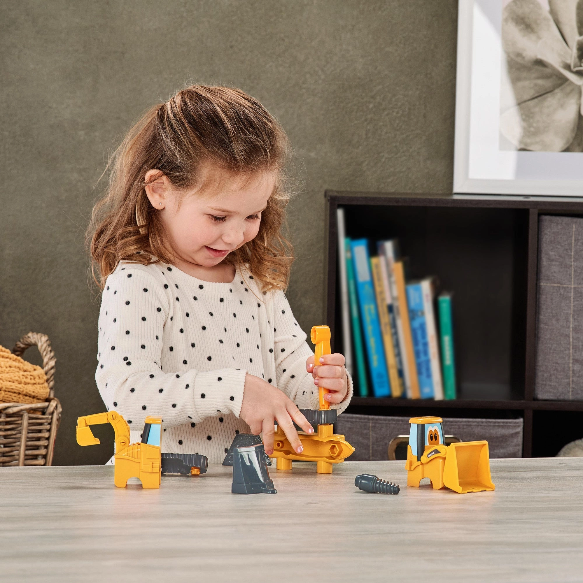 TOMY John Deere Kids Build-A-Buddy Backhoe Loader