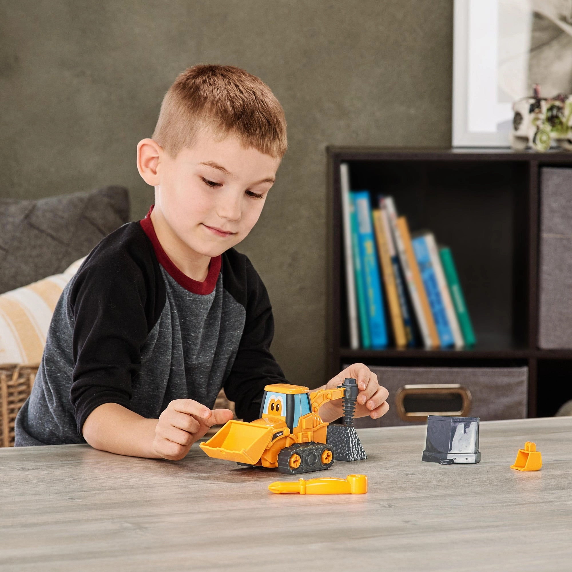 TOMY John Deere Kids Build-A-Buddy Backhoe Loader