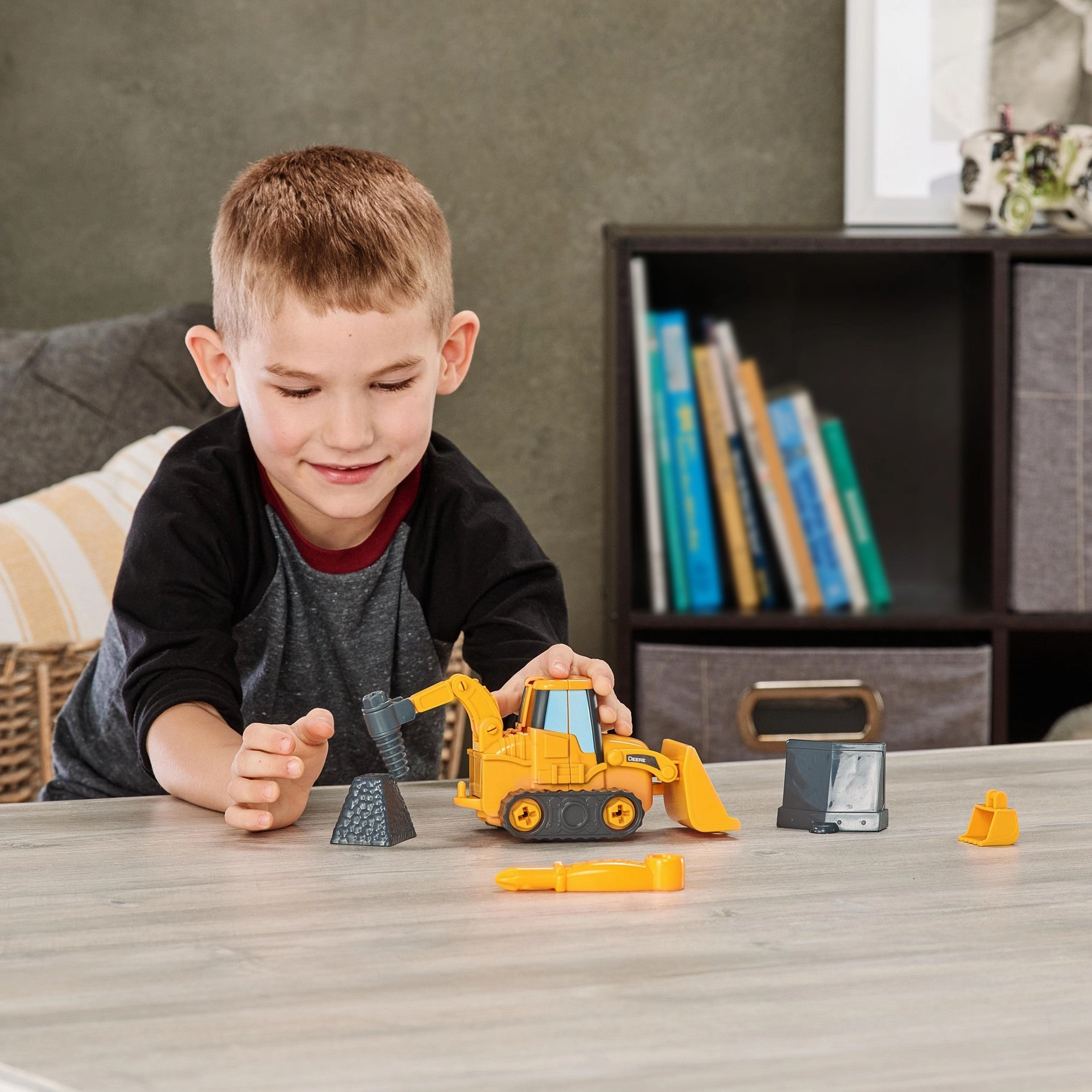 TOMY John Deere Kids Build-A-Buddy Backhoe Loader