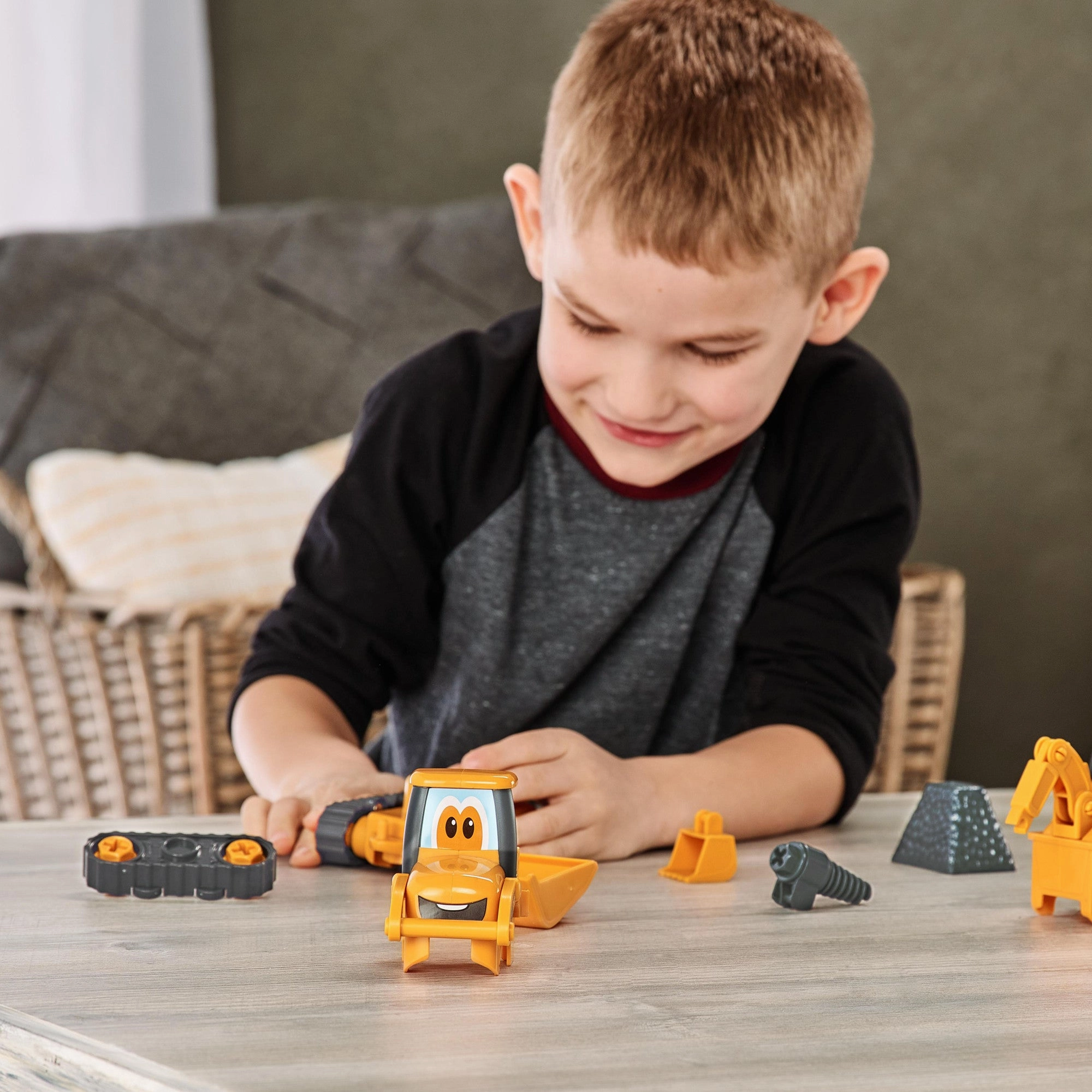 TOMY John Deere Kids Build-A-Buddy Backhoe Loader
