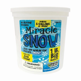 Toys By Nature Miracle Snow Instant Snow Kit  1lb Big Bucket