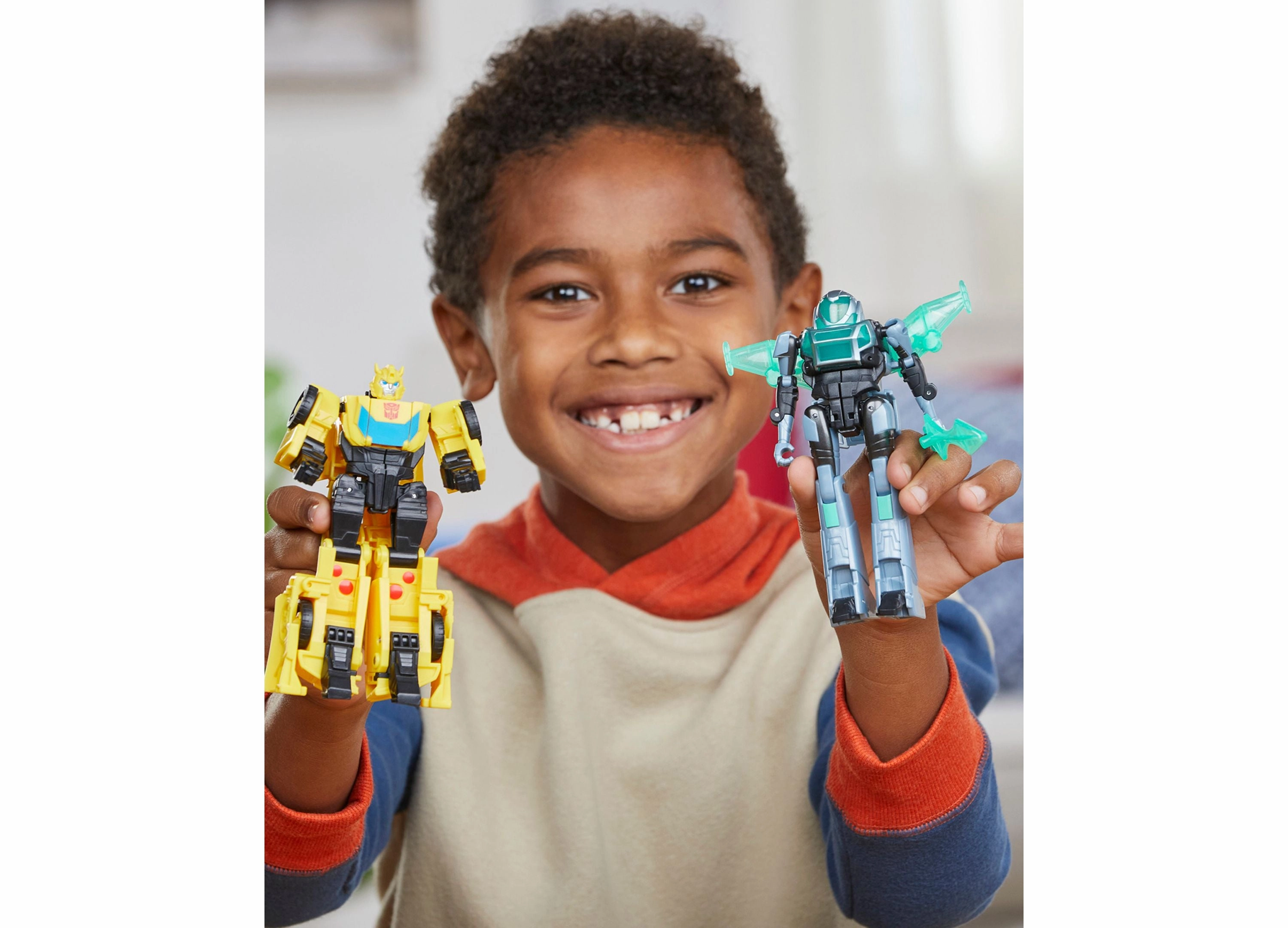 Transformers EarthSpark Cyber-Combiner Bumblebee & Mo Malto Action Figure Set