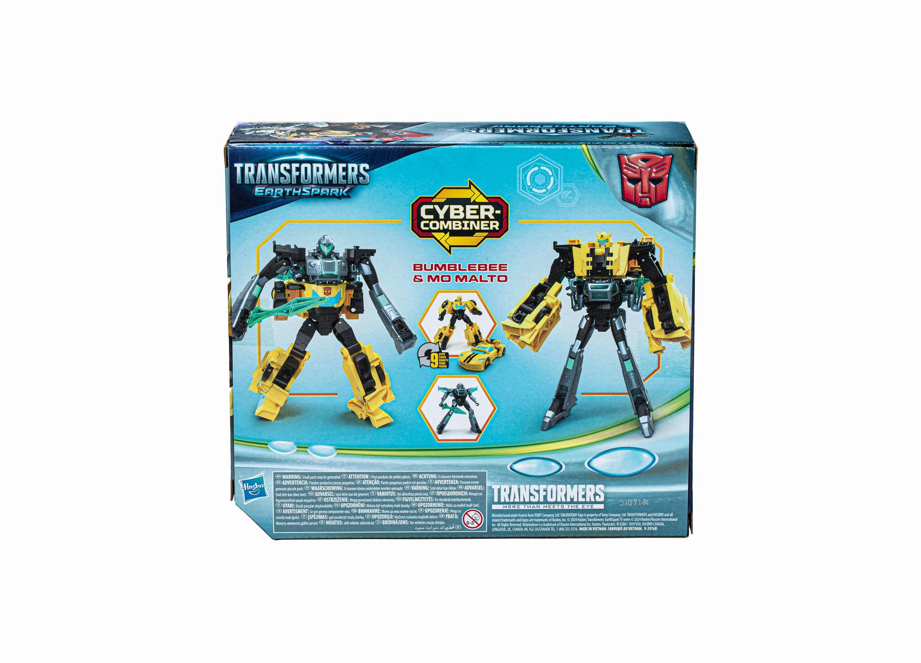 Transformers EarthSpark Cyber-Combiner Bumblebee & Mo Malto Action Figure Set