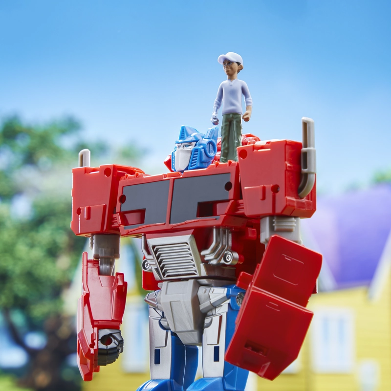 Transformers Earthspark Spin Changer Optimus Prime & Robby Malto