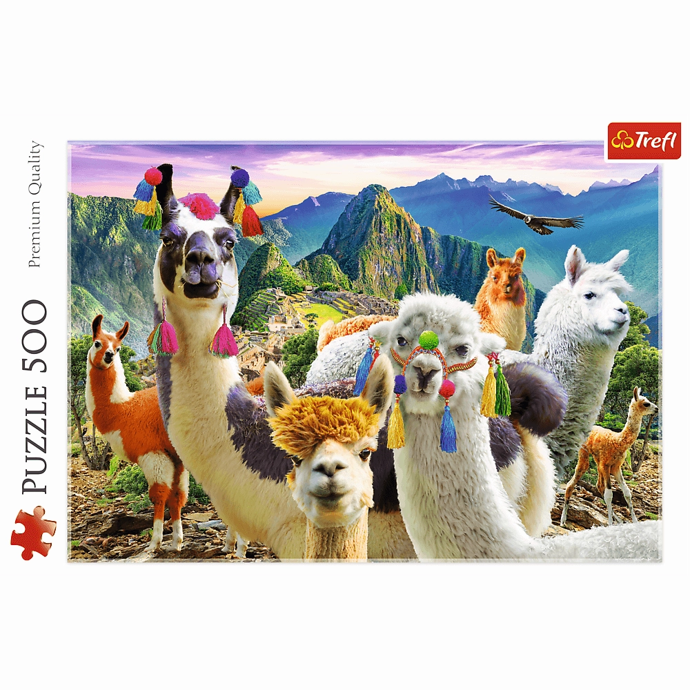 TREFL 500 PIECE PUZZLE LLAMAS IN THE MOUNTAINS