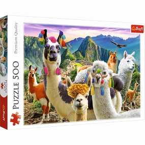 TREFL 500 PIECE PUZZLE LLAMAS IN THE MOUNTAINS
