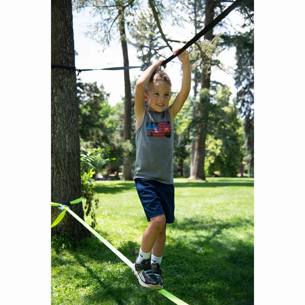 Treslines Classic Slackline 50ft - Kids Fun Balance Training Kit