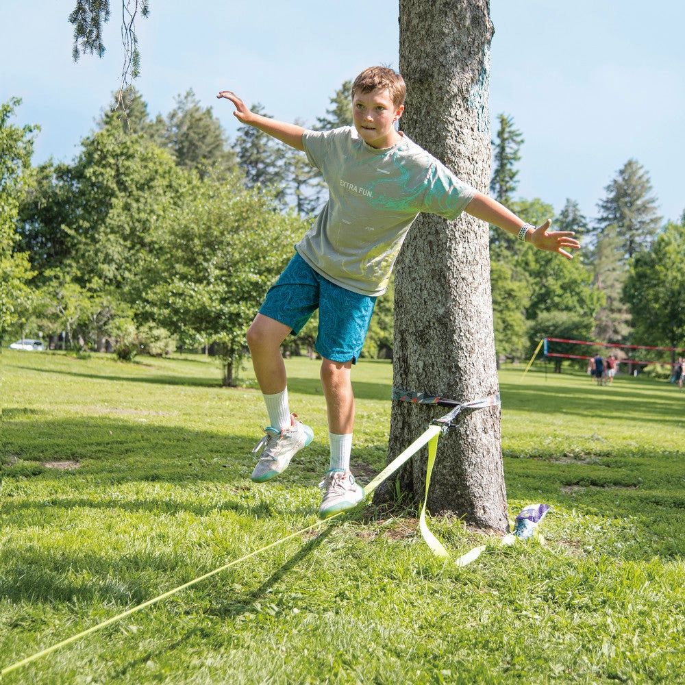 Treslines Classic Slackline 50ft - Kids Fun Balance Training Kit
