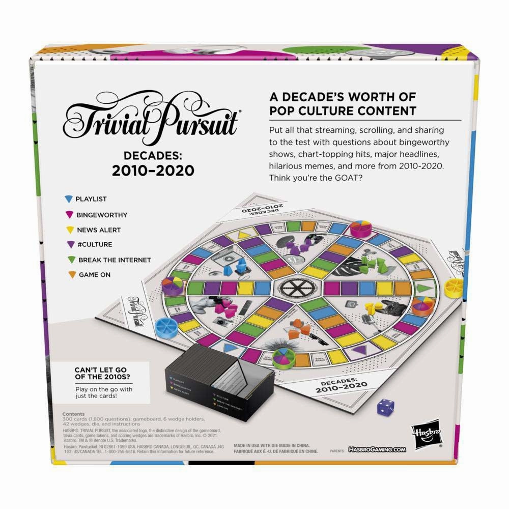 Trivial Pursuit Decades 2010 To 2020