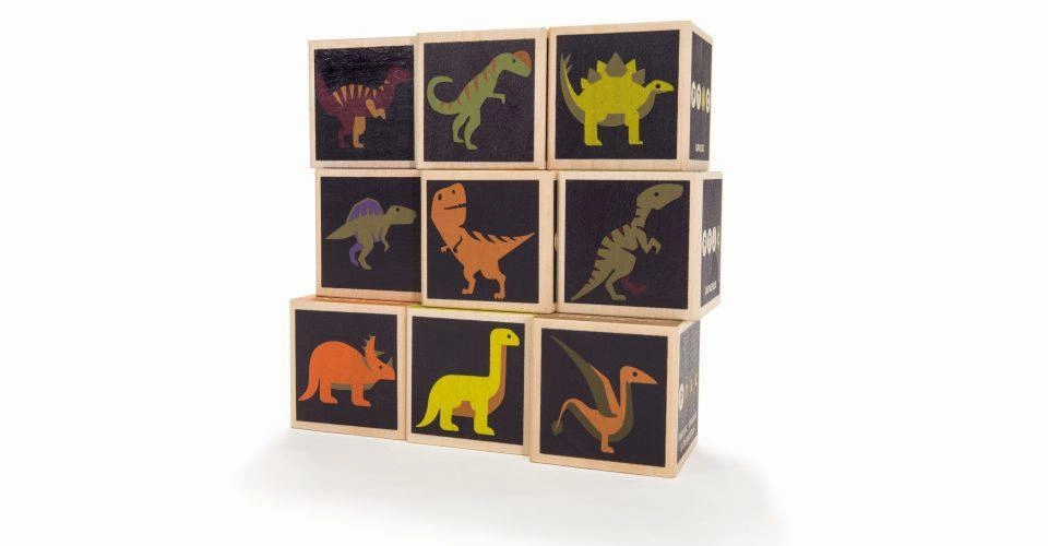 UNCLE GOOSE DINOSAUR BLOCKS 9 PIECES