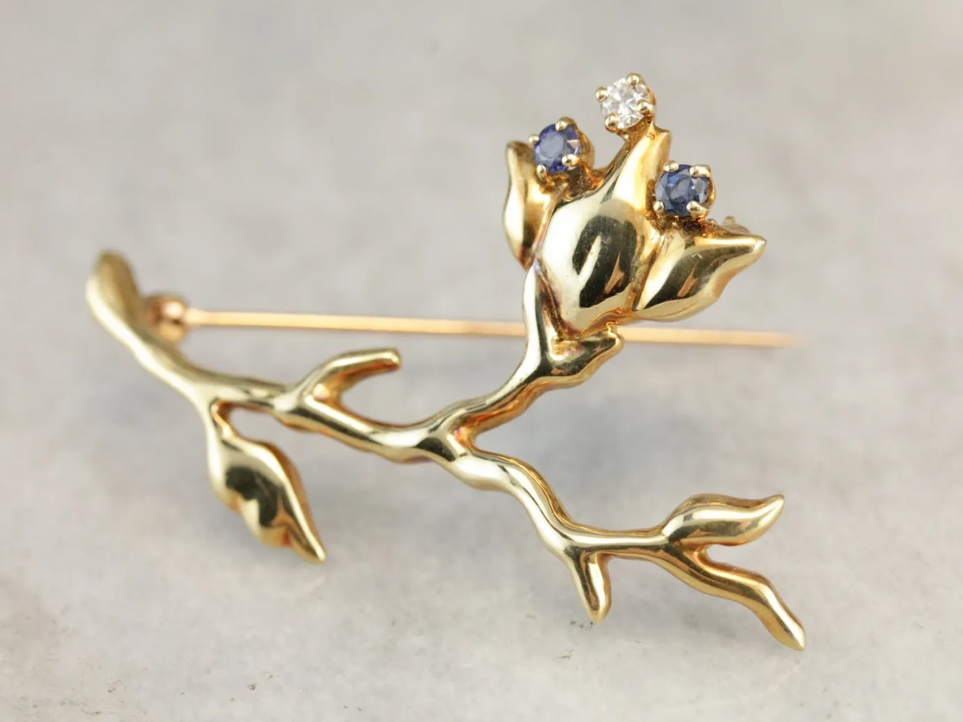 Vintage Tiffany and Company Flower Brooch
