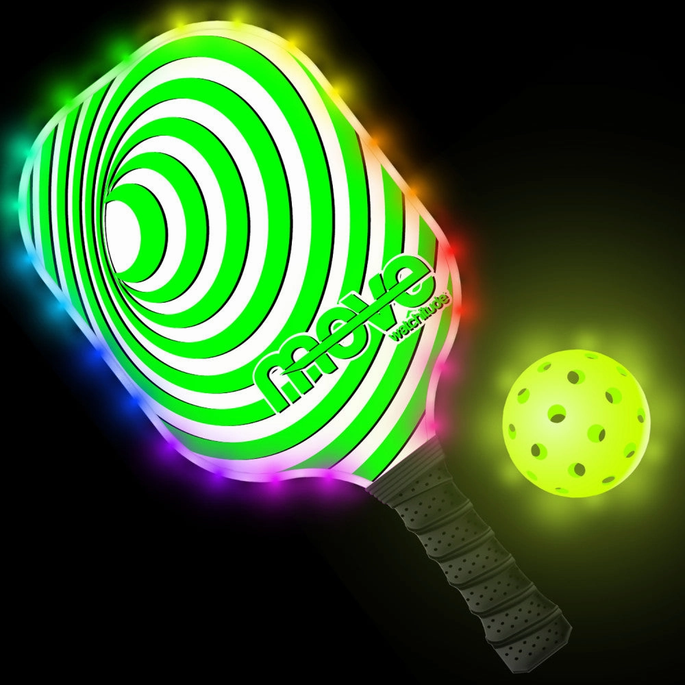 Watchitude Glow-in-the-Dark Pickleball Paddle and Ball Set