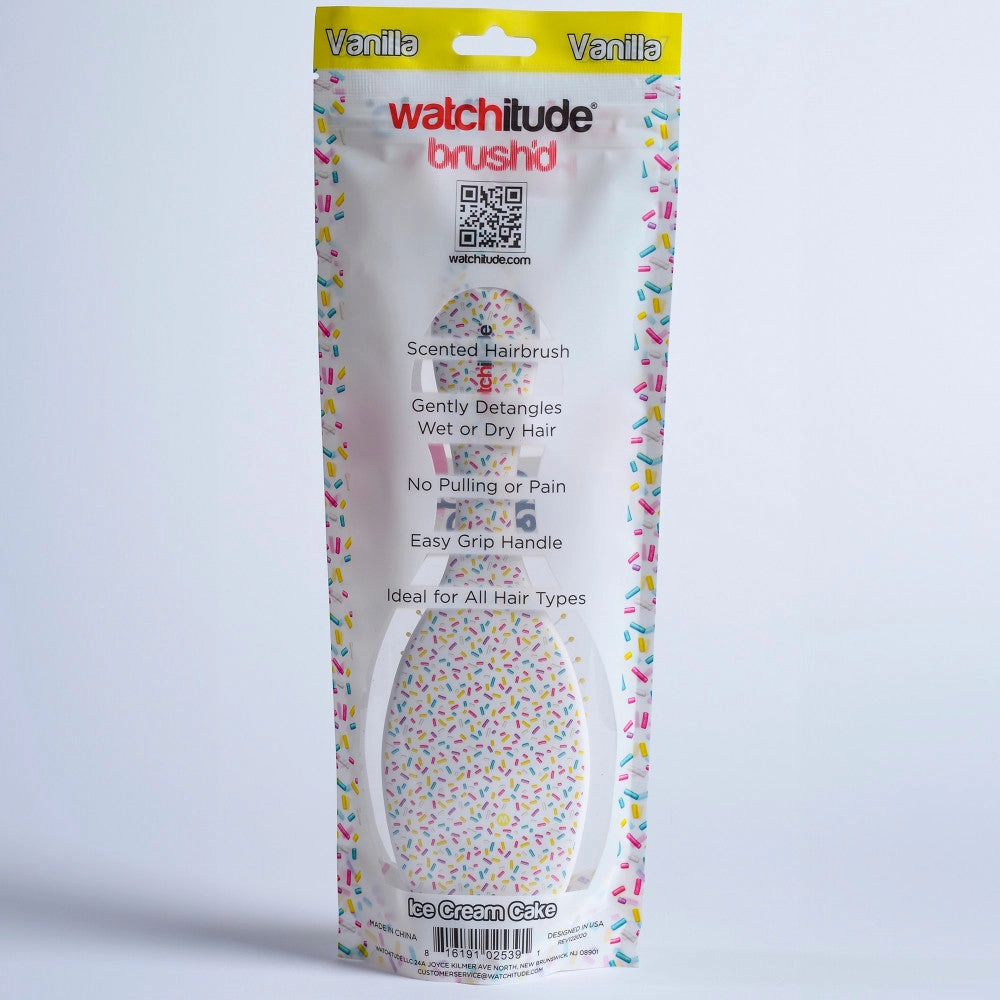 Watchitude Ice Cream Cake Scented Hair Brush for Kids - Vanilla Aroma