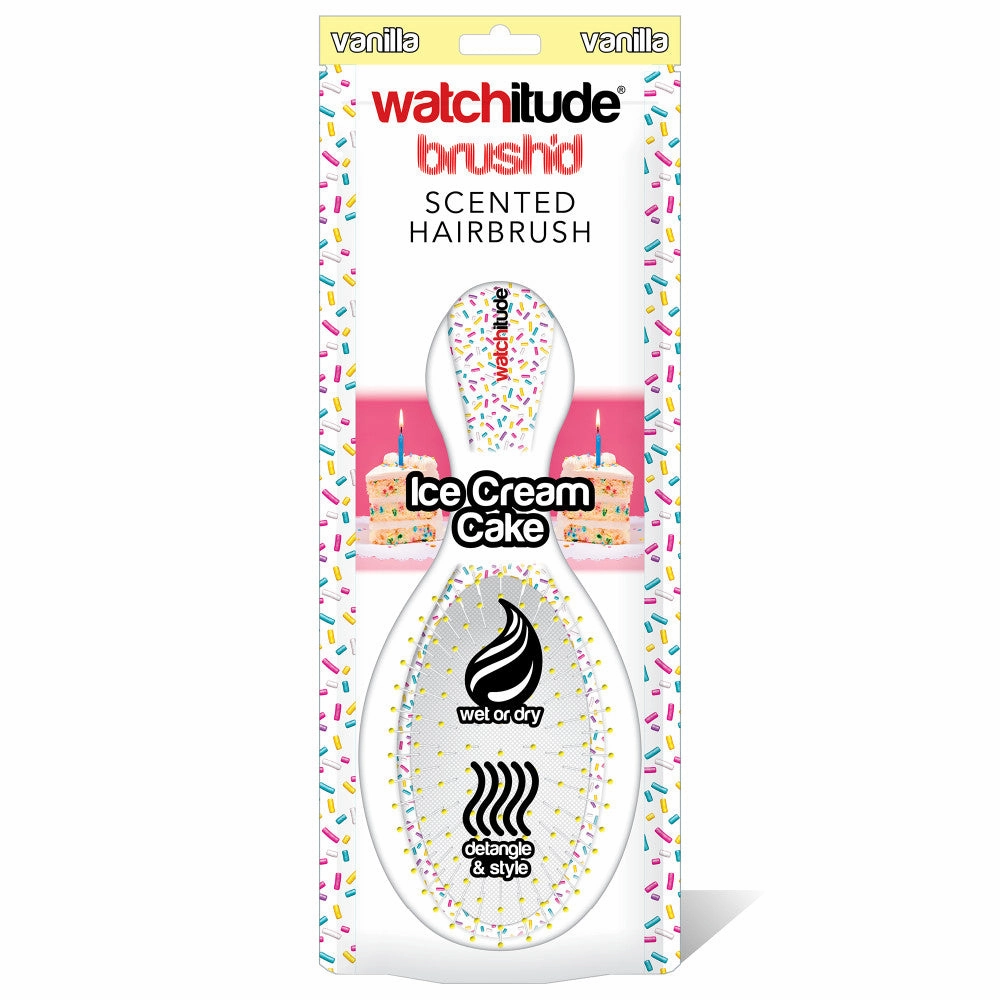 Watchitude Ice Cream Cake Scented Hair Brush for Kids - Vanilla Aroma
