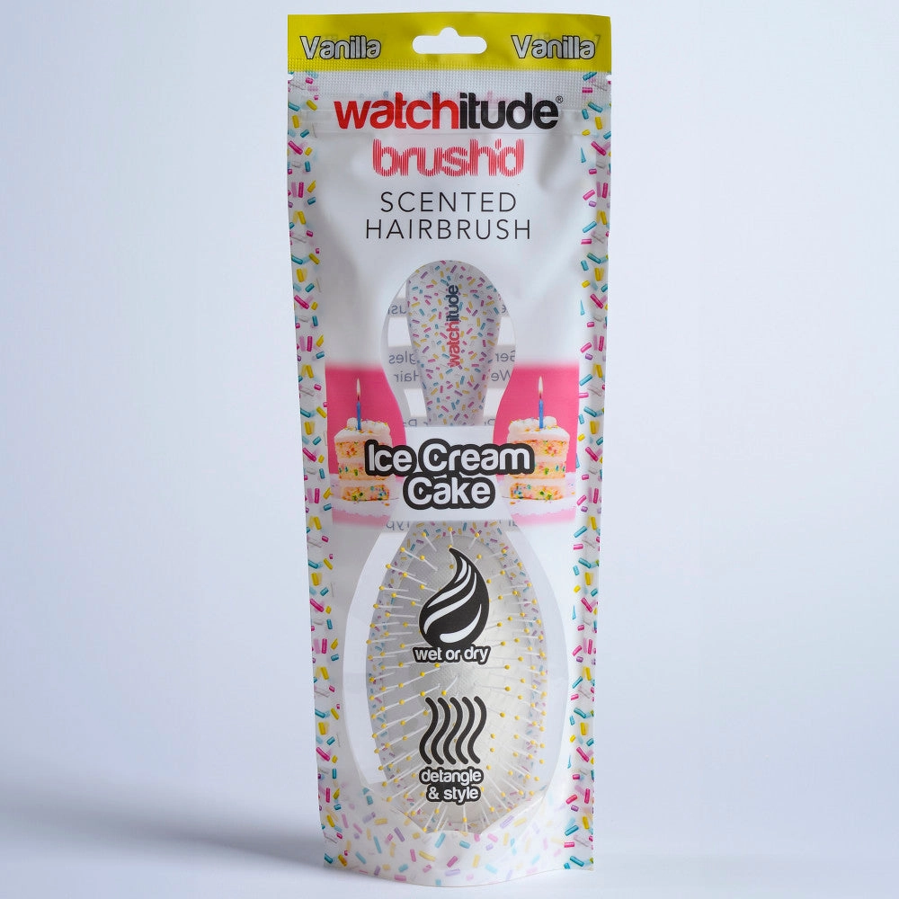 Watchitude Ice Cream Cake Scented Hair Brush for Kids - Vanilla Aroma