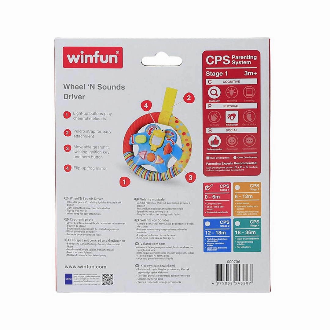 Winfun Wheel N Sounds Driver Toy For 3 Months And Up