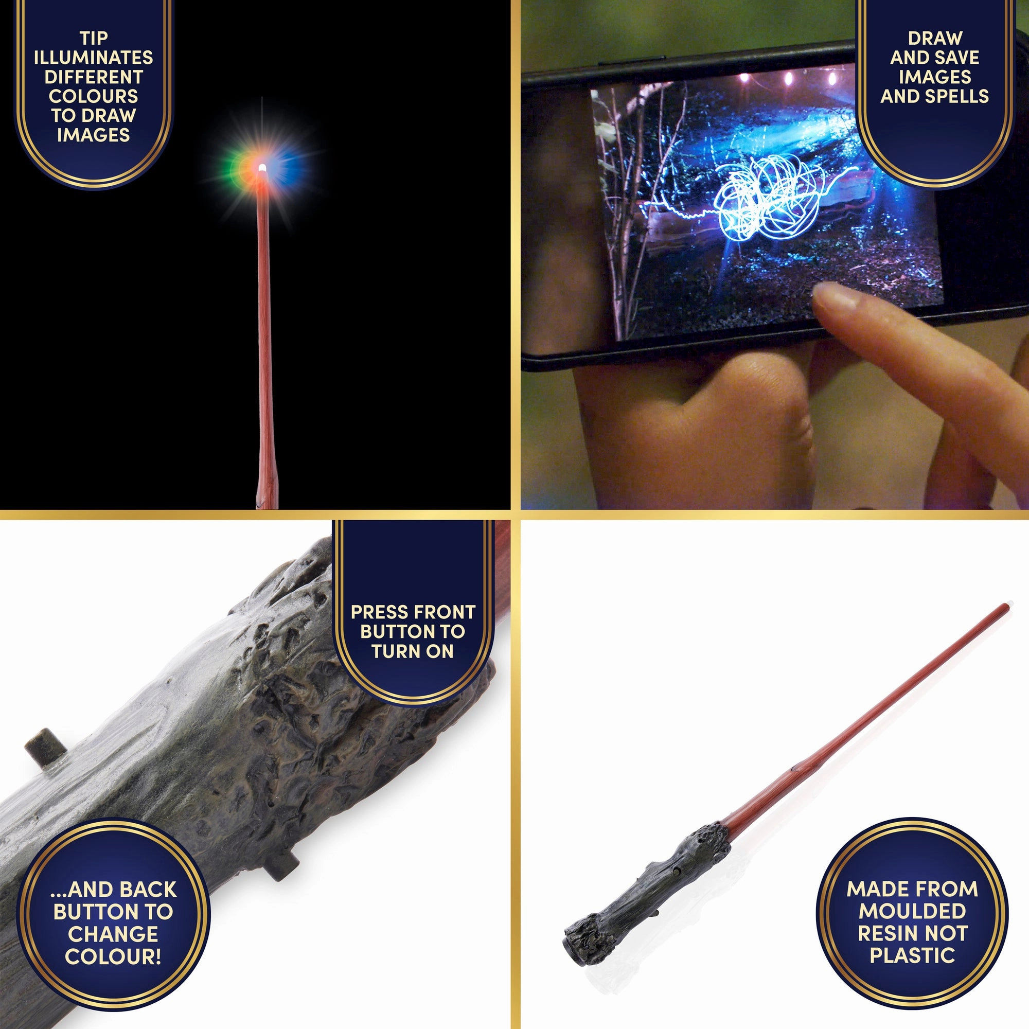 Wizarding World Harry Potter Deluxe Lumos Wand - 14" LED Tip Collectible