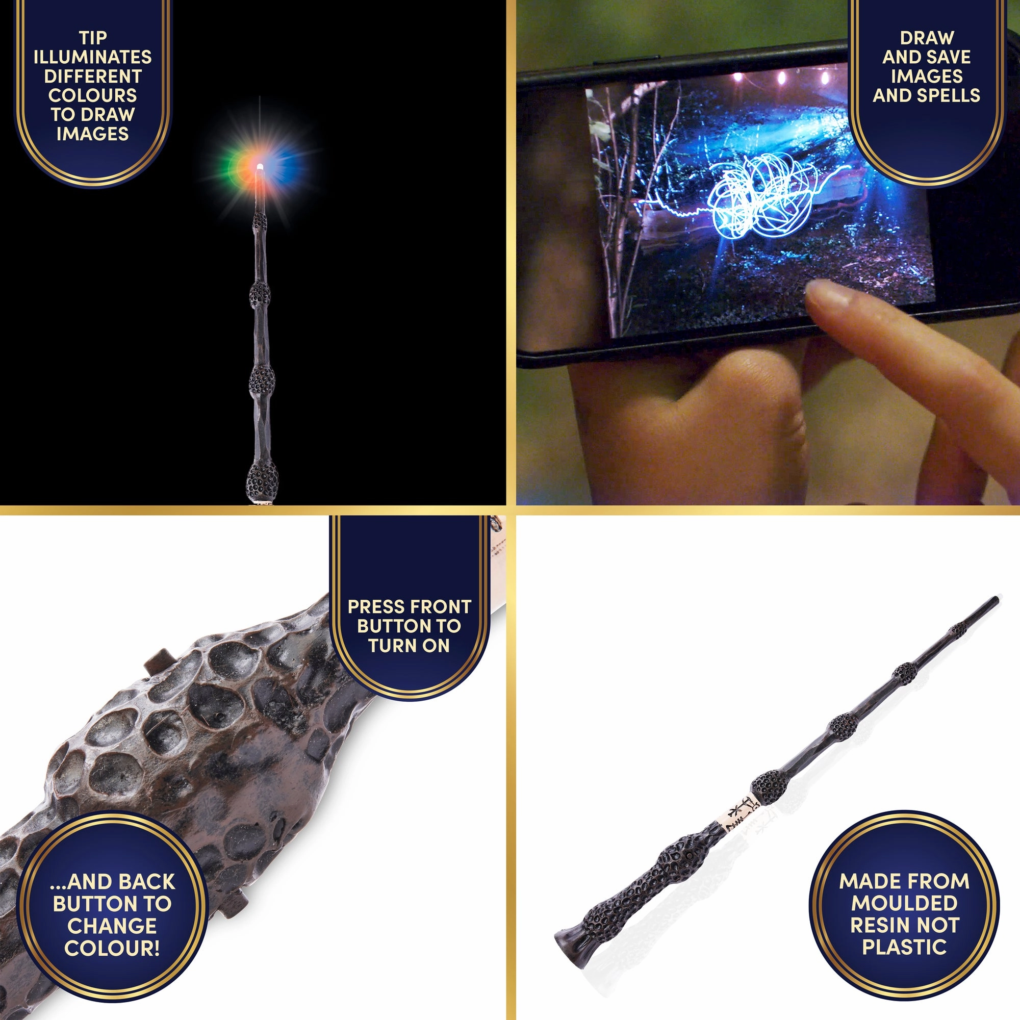 Wizarding World Harry Potter Elder Wand 14" Deluxe Lumos LED Collectible