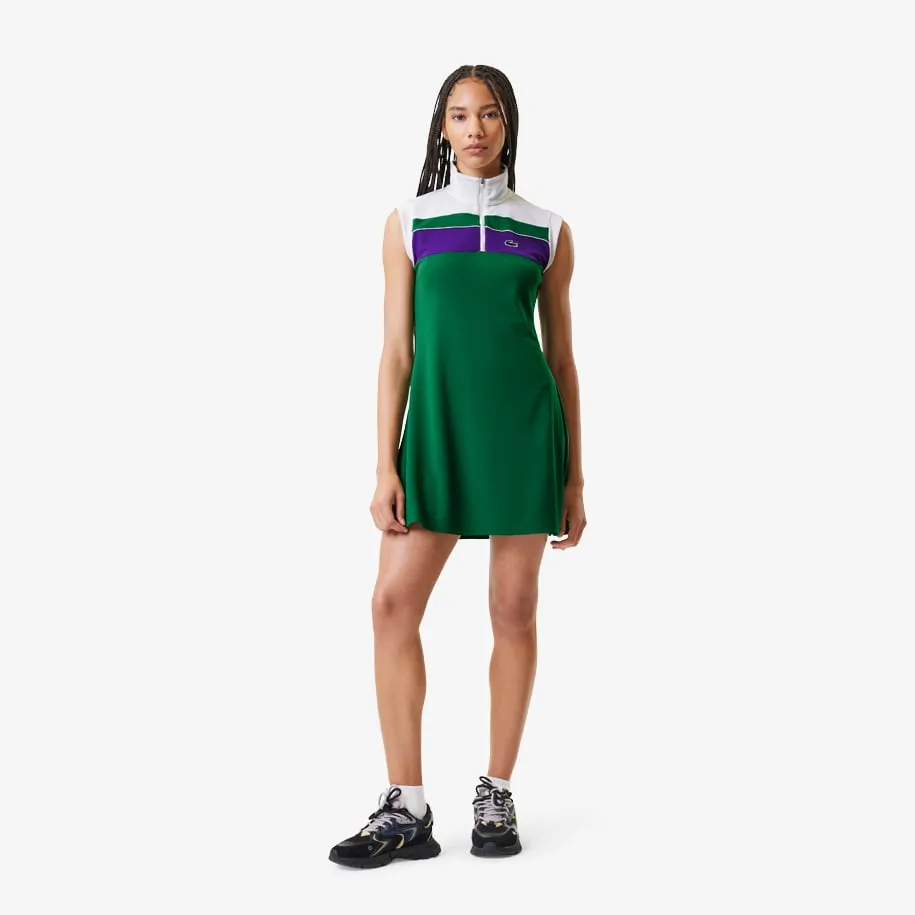 Women's Recycled Fiber Tennis Dress with Built-In Shorts Rocket/White Patagonia Clothing