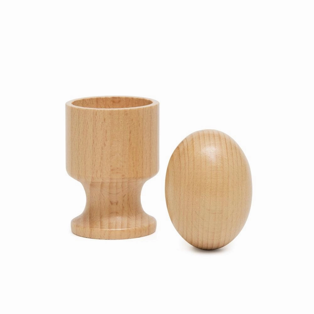 Wooden Object Fitting Exercise Ball Egg and Cup