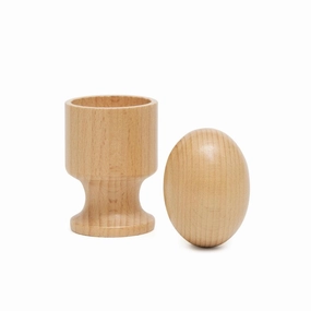 Wooden Object Fitting Exercise Ball Egg and Cup