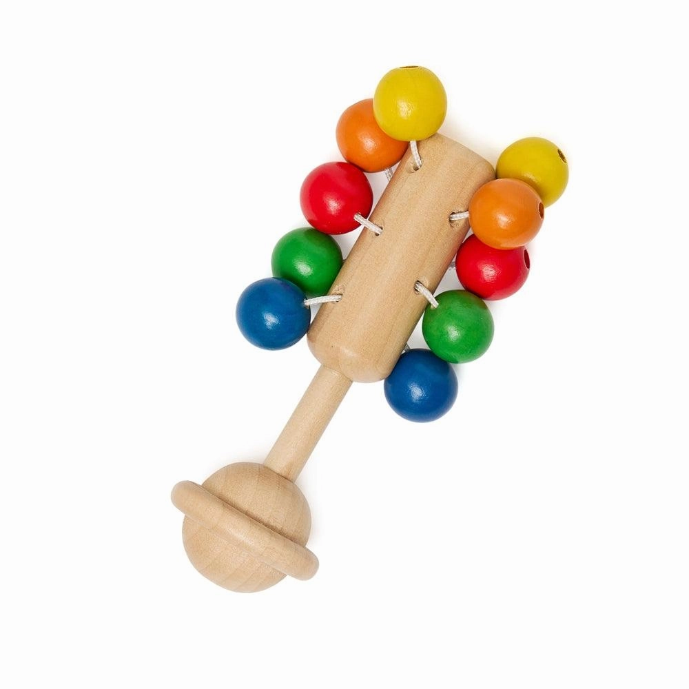 Wooden Rattle with Coloured Balls