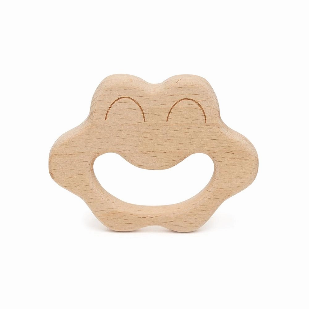 Wooden Smiley Face Teether