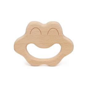 Wooden Smiley Face Teether