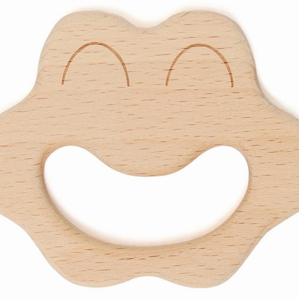 Wooden Smiley Face Teether