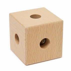 Wooden Square Caged Bell