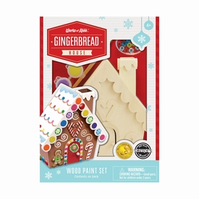 Works of Ahhh Gingerbread House Wood Painting Craft Kit