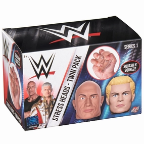 WWE Stress Heads Twin Pack - 3" Cody Rhodes & The Rock Squeeze Toys
