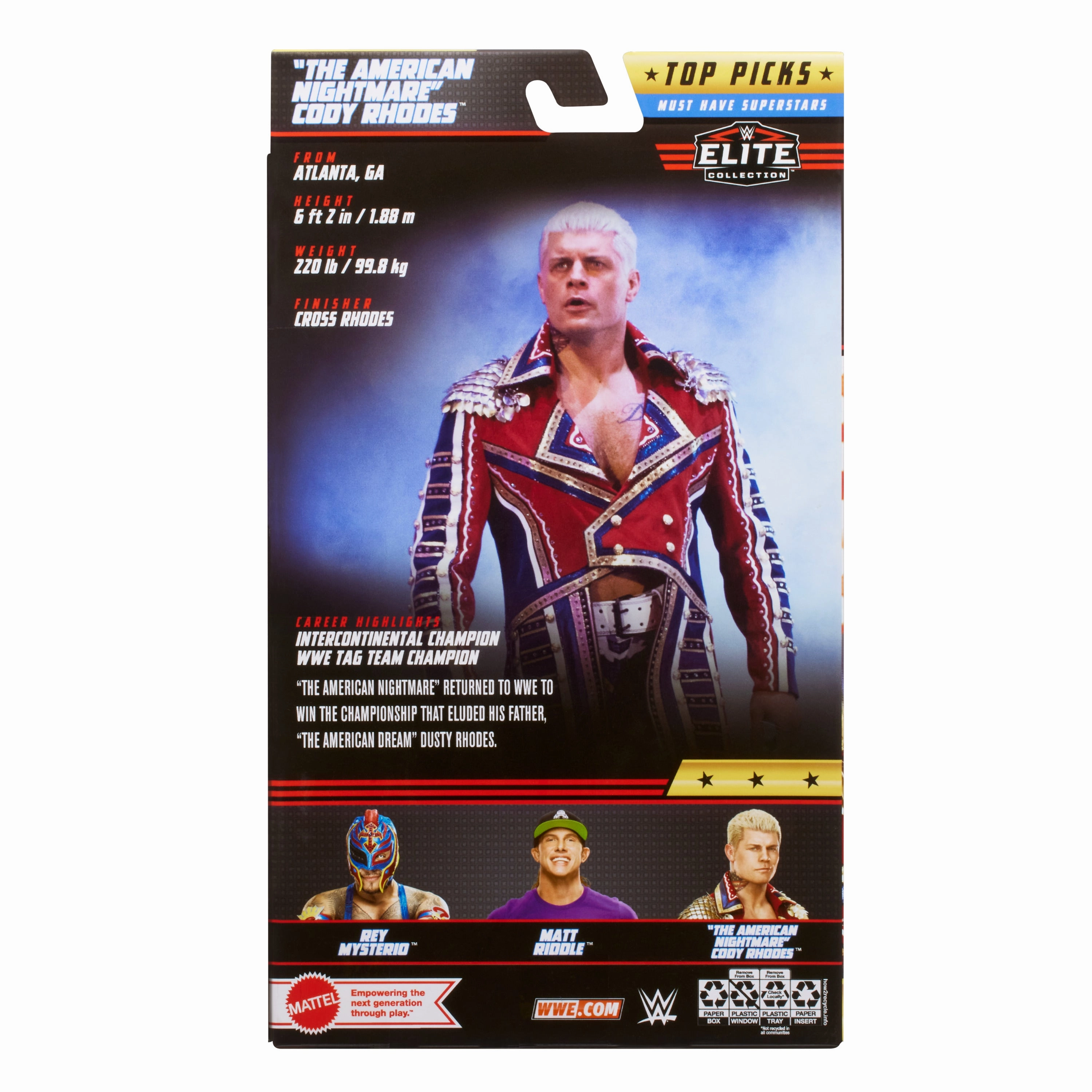WWE Top Picks Elite Collection Figure The American Nightmare Cody Rhodes