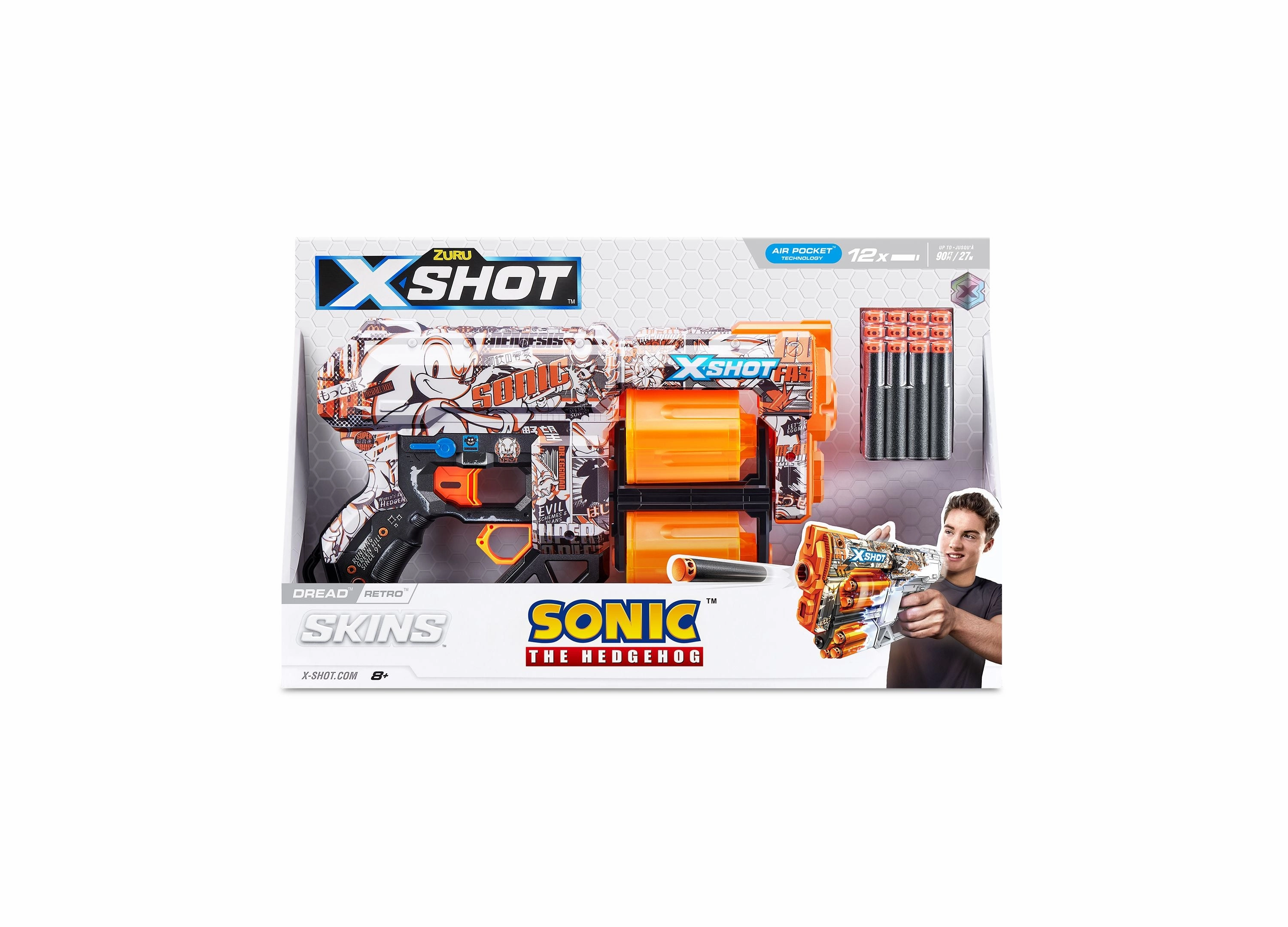 X-Shot Zuru Sonic Skins Blast Adventure, 12 Darts