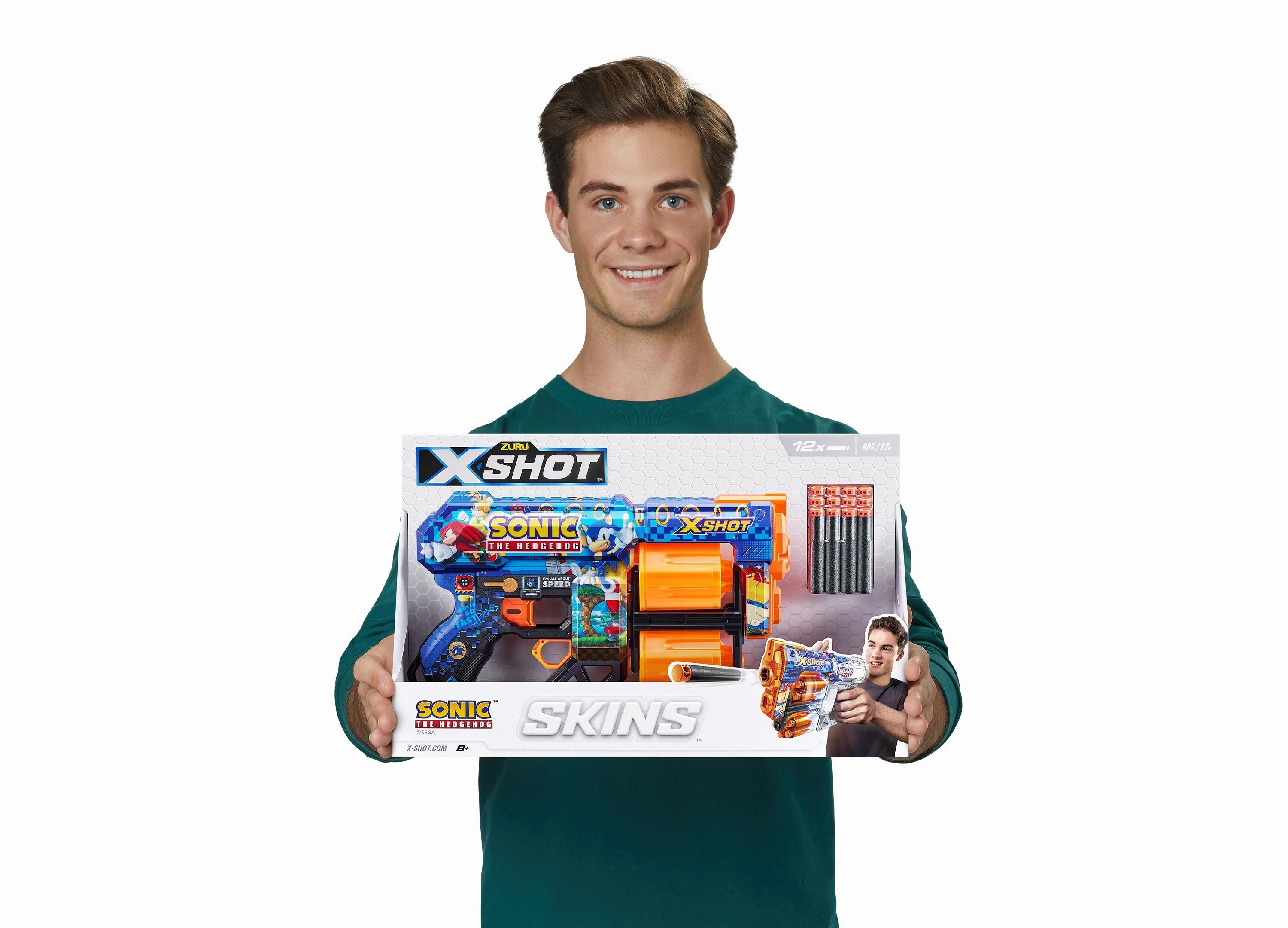 X-Shot Zuru Sonic Skins Blast Adventure, 12 Darts