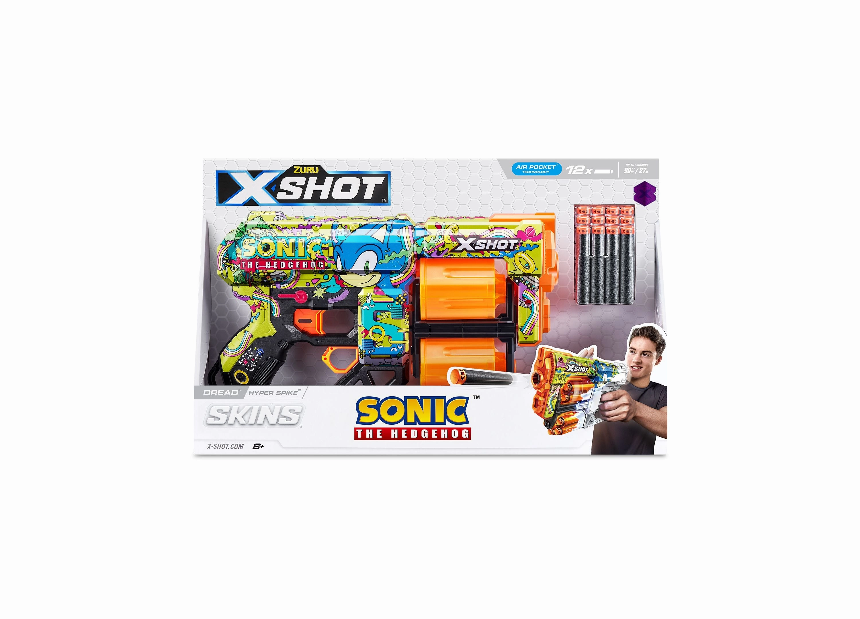 X-Shot Zuru Sonic Skins Blast Adventure, 12 Darts